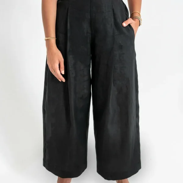 Pants Linen Black