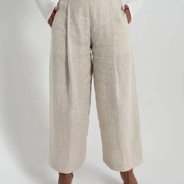 Pants Linen Beige